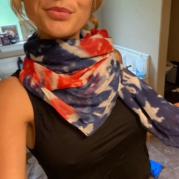American flag stars stripes red white blue neck head lightweight scarf - Picture 11 of 11